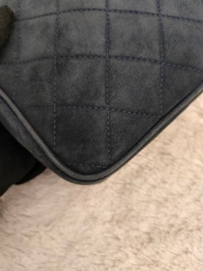 Chanel Mini Camera Suede Navy GHW #1