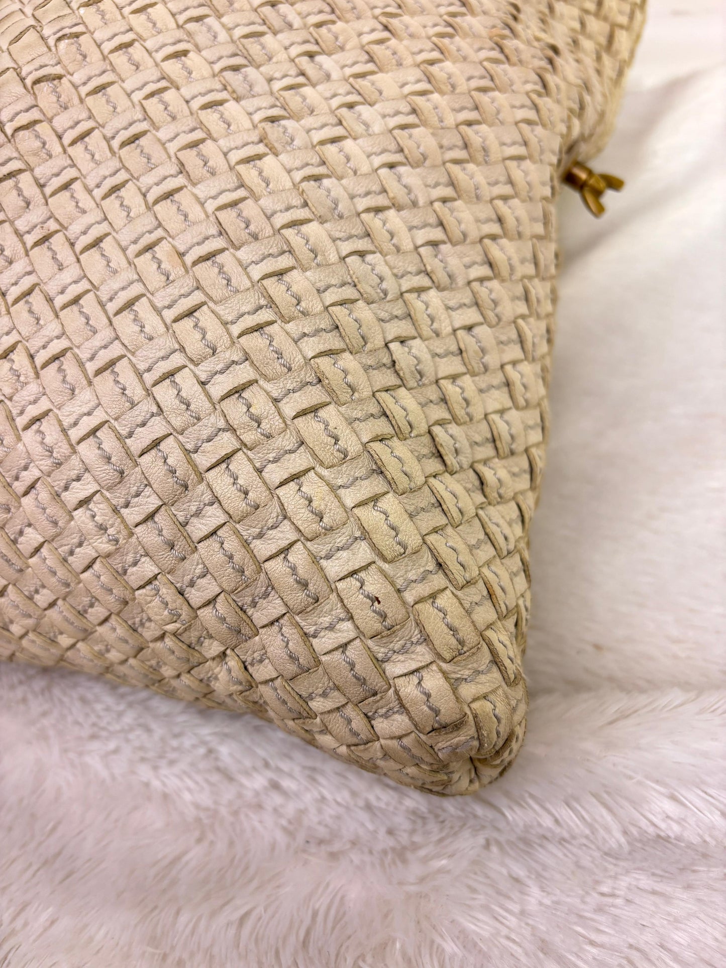 Bottega Veneta Bicolour Intrecciato Convertible Tote 3 Ways White Cream RGHW 2007