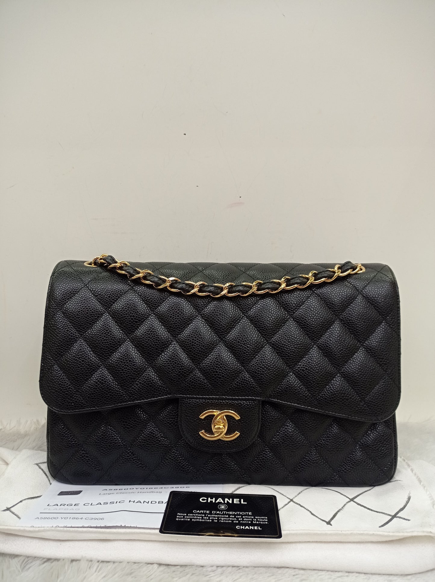 Chanel Jumbo Caviar Black GHW DF #24