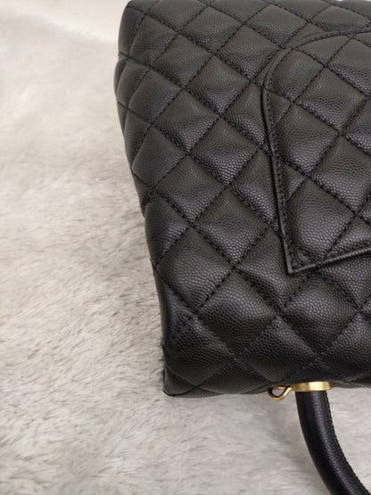 Chanel Coco Handle Large Caviar Black GHW #24