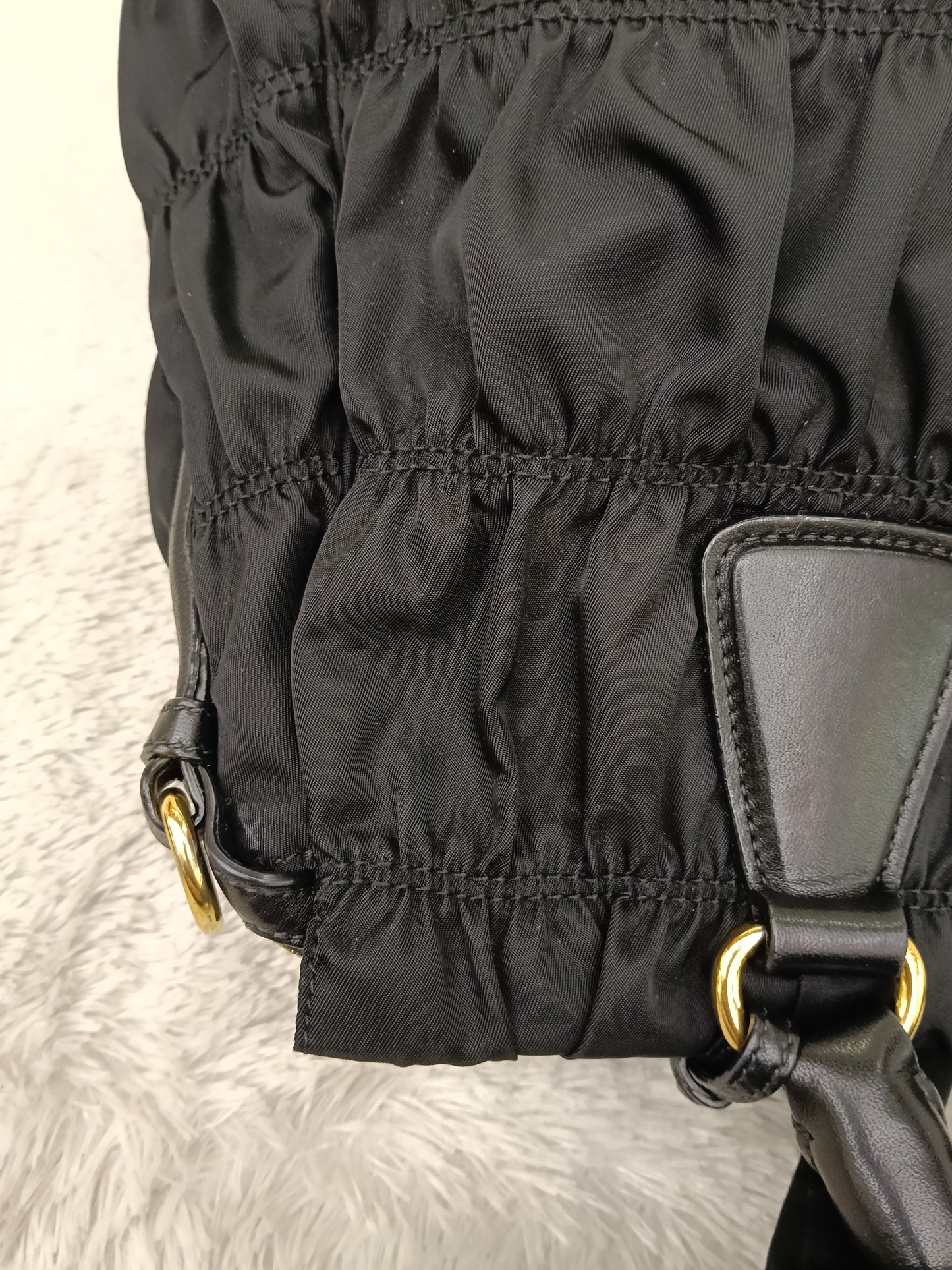 Prada Tessuto Gauffre Nylon Nero GHW