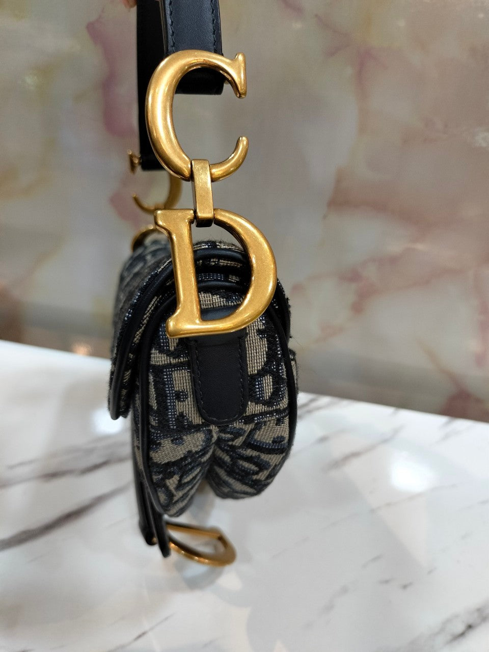 Dior Saddle Mini Oblique Navy GHW 2020