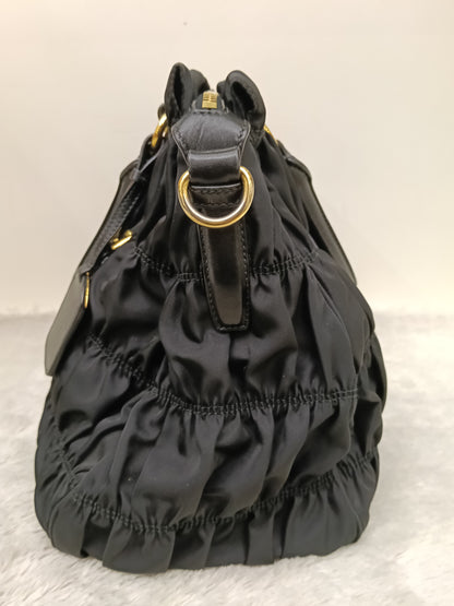 Prada Tessuto Gauffre Nylon Nero GHW