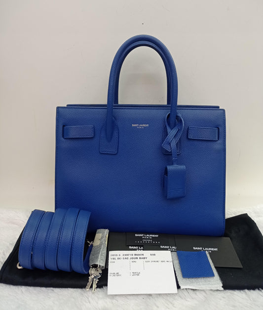 YsL SDJ Mini Grained Blue SHW 2015
Size 26 x 21 x 12cm