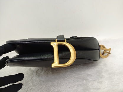 Dior Saddle Medium Grained Black GHW 2021