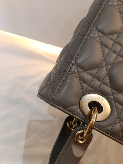 Lady Dior Small Lamb Grey GHW 2019