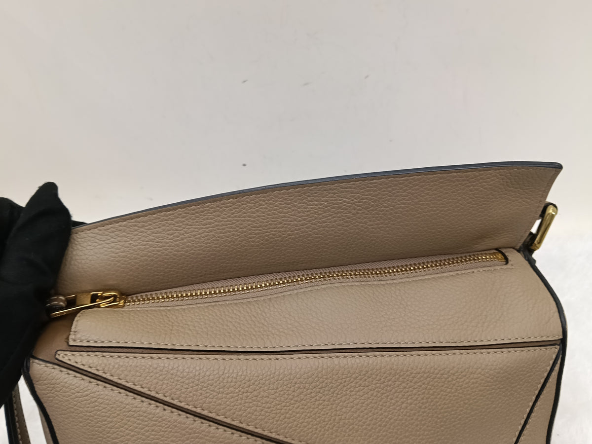 Loewe Puzzle Small Grained Sand Mink GHW 2019