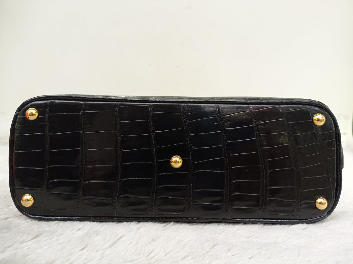 Bolide 27 Croco Porosus Black GHW #W circle