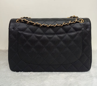 Chanel Jumbo Caviar Black GHW DF #17