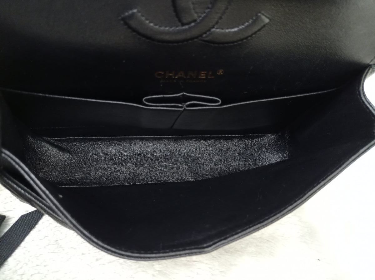 Chanel Medium Chevron Caviar Black GHW DF #30
