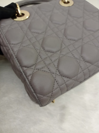 Lady Dior Small Lamb Grey GHW 2018