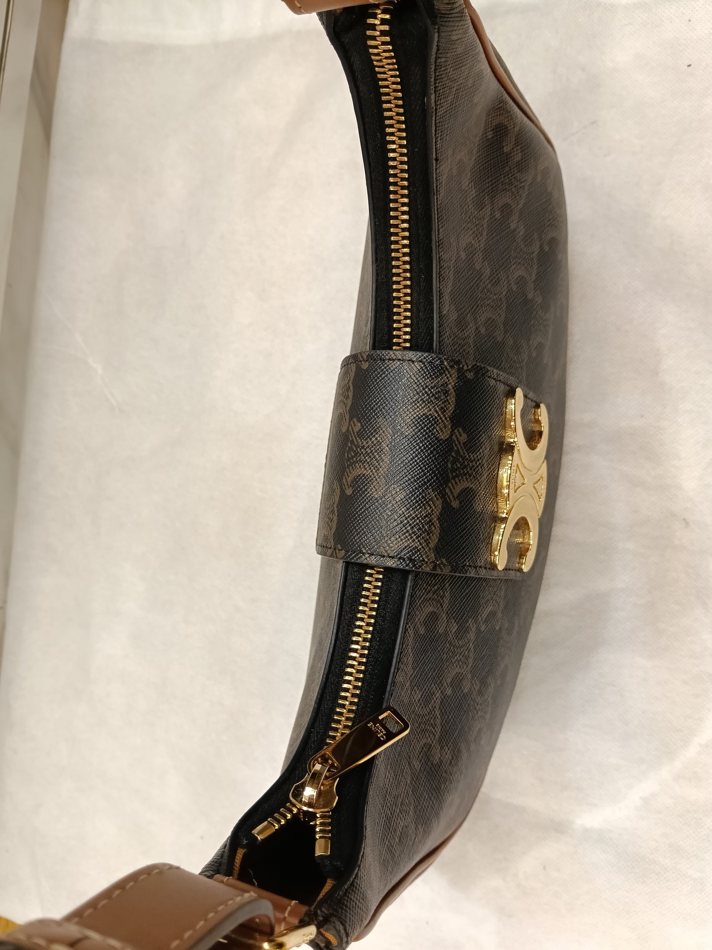 Celine Ava Triomphe Calfskin Tan GHW 2023