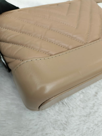 Chanel Gabrielle Small Chevron Beige GHW #29
