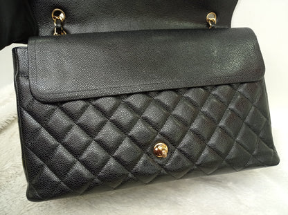 Chanel Maxi Caviar Black GHW DF #14