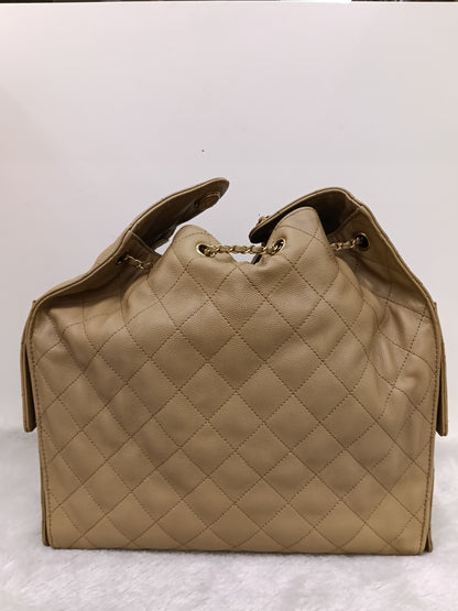 Chanel C25 Medium Caviar Dark Beige GHW (CHIP)
