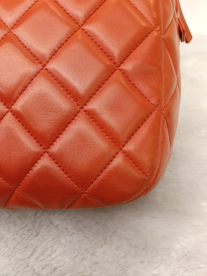 Chanel Camera Lamb Red Coral SHW #15