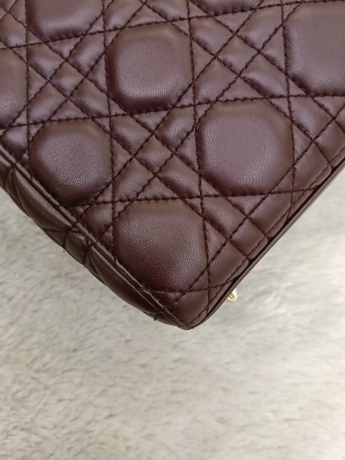 Lady Dior Small Lamb Bordeaux GHW 2018