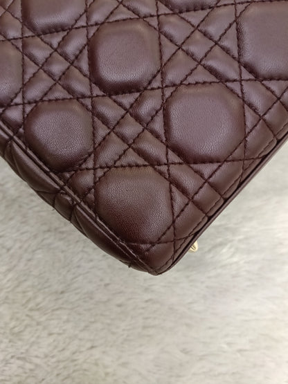 Lady Dior Small Lamb Bordeaux GHW 2018