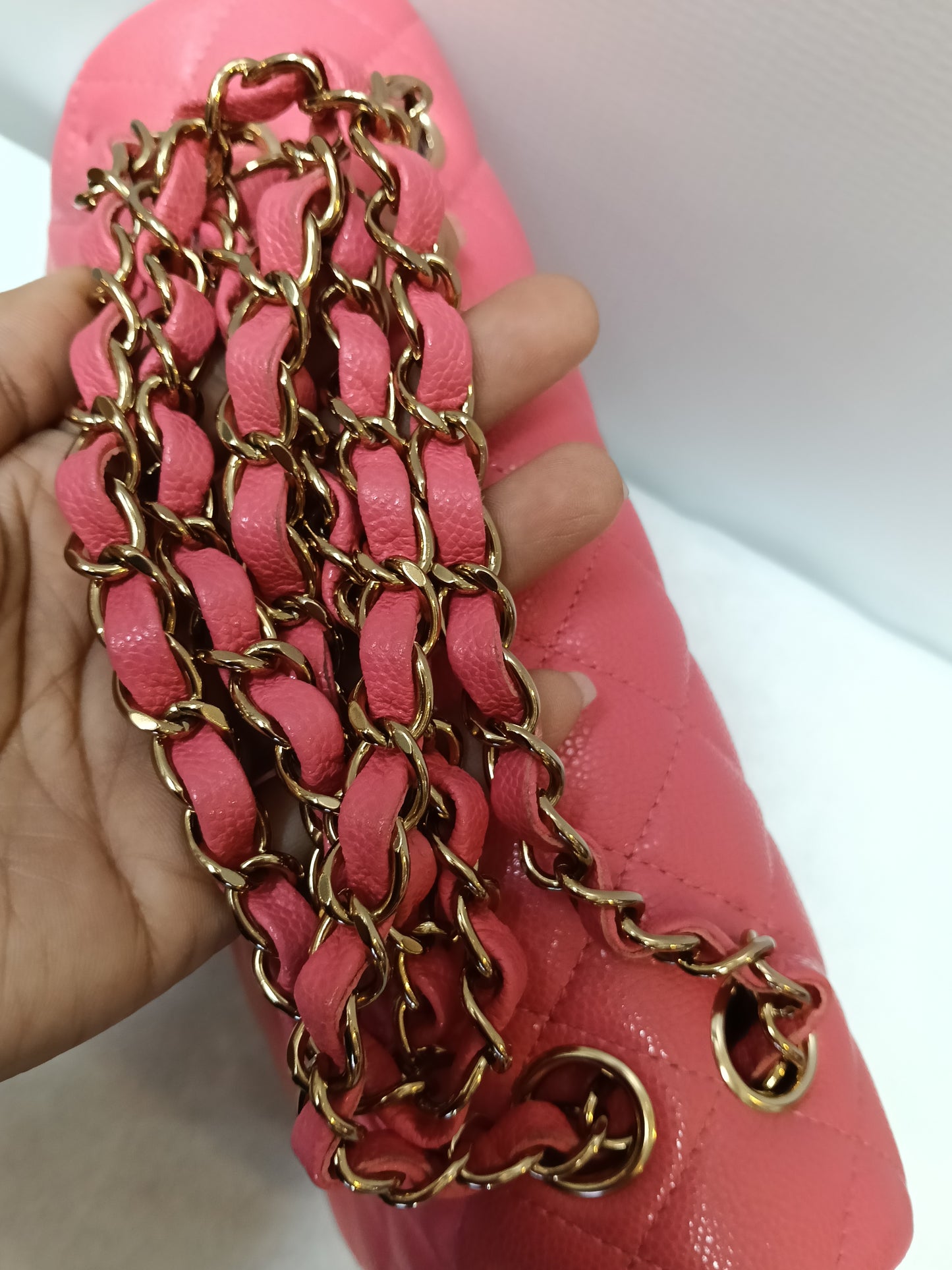 Chanel Small Caviar Pink GHW DF (CHIP)