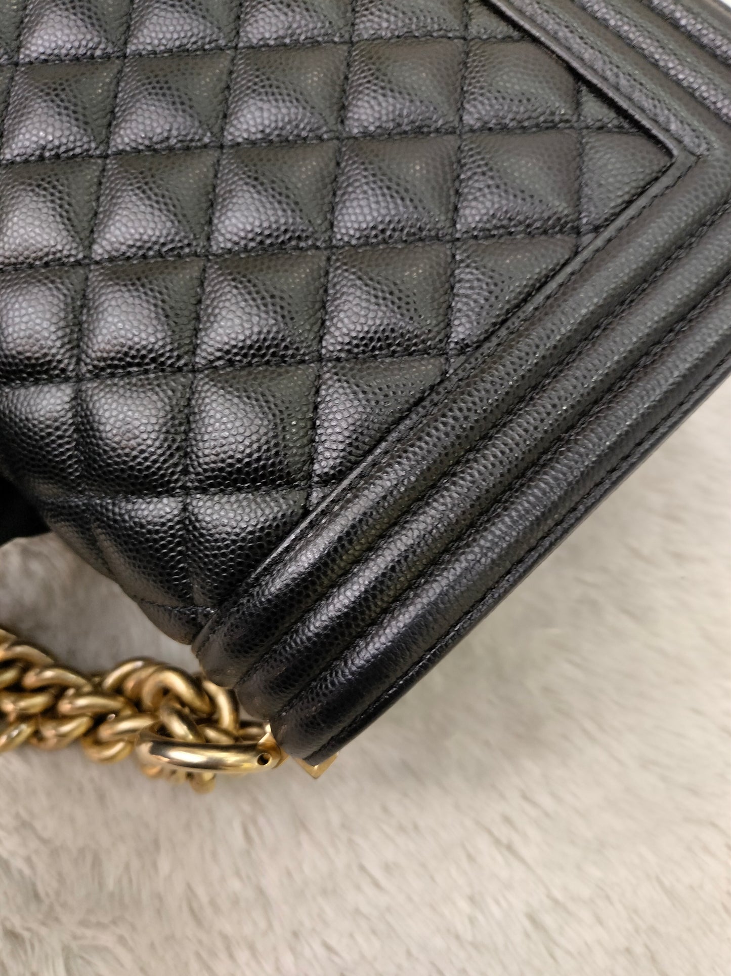 Chanel Boy 25 Caviar Black GHW #27