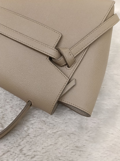 Celine Nano Belt Grained Light Taupe GHW 2018