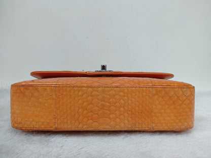Chanel Medium Exotic Python Orange RHW DF #19
With holo, holo checker, dustbag