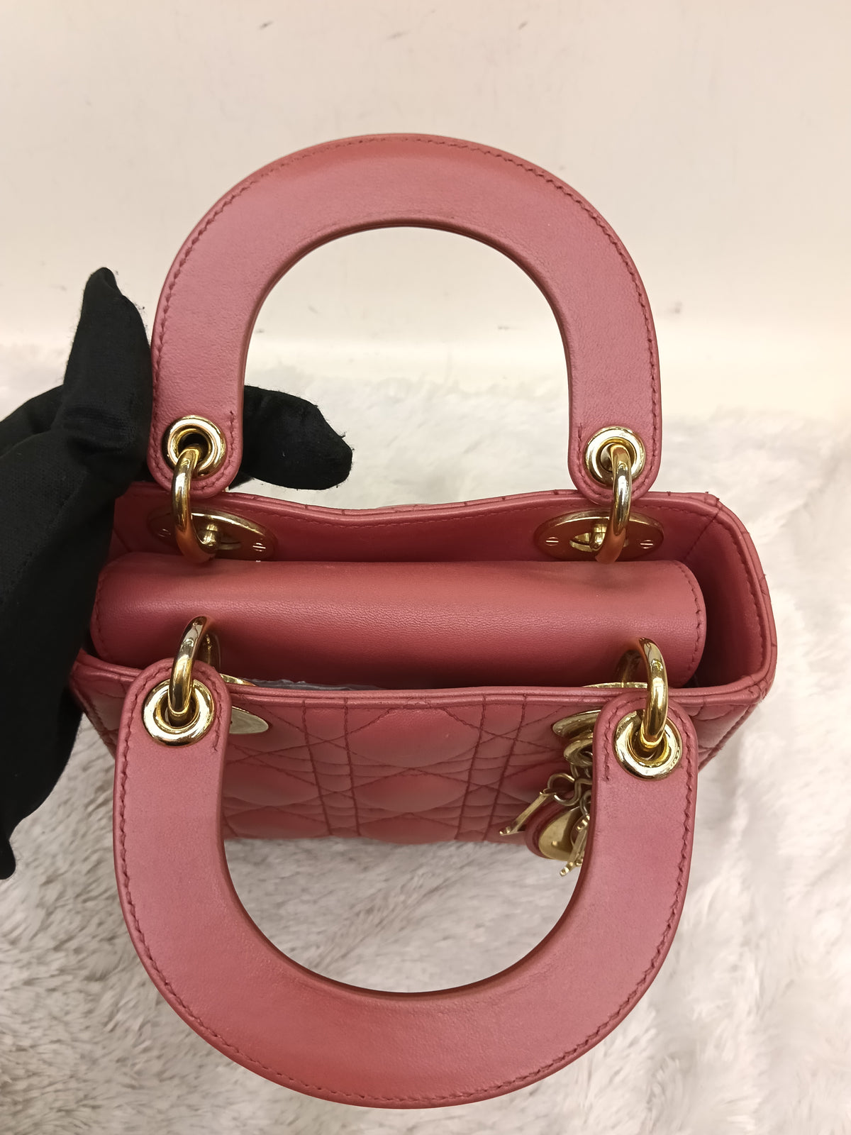 Lady Dior Mini Lamb Pink GHW 2019