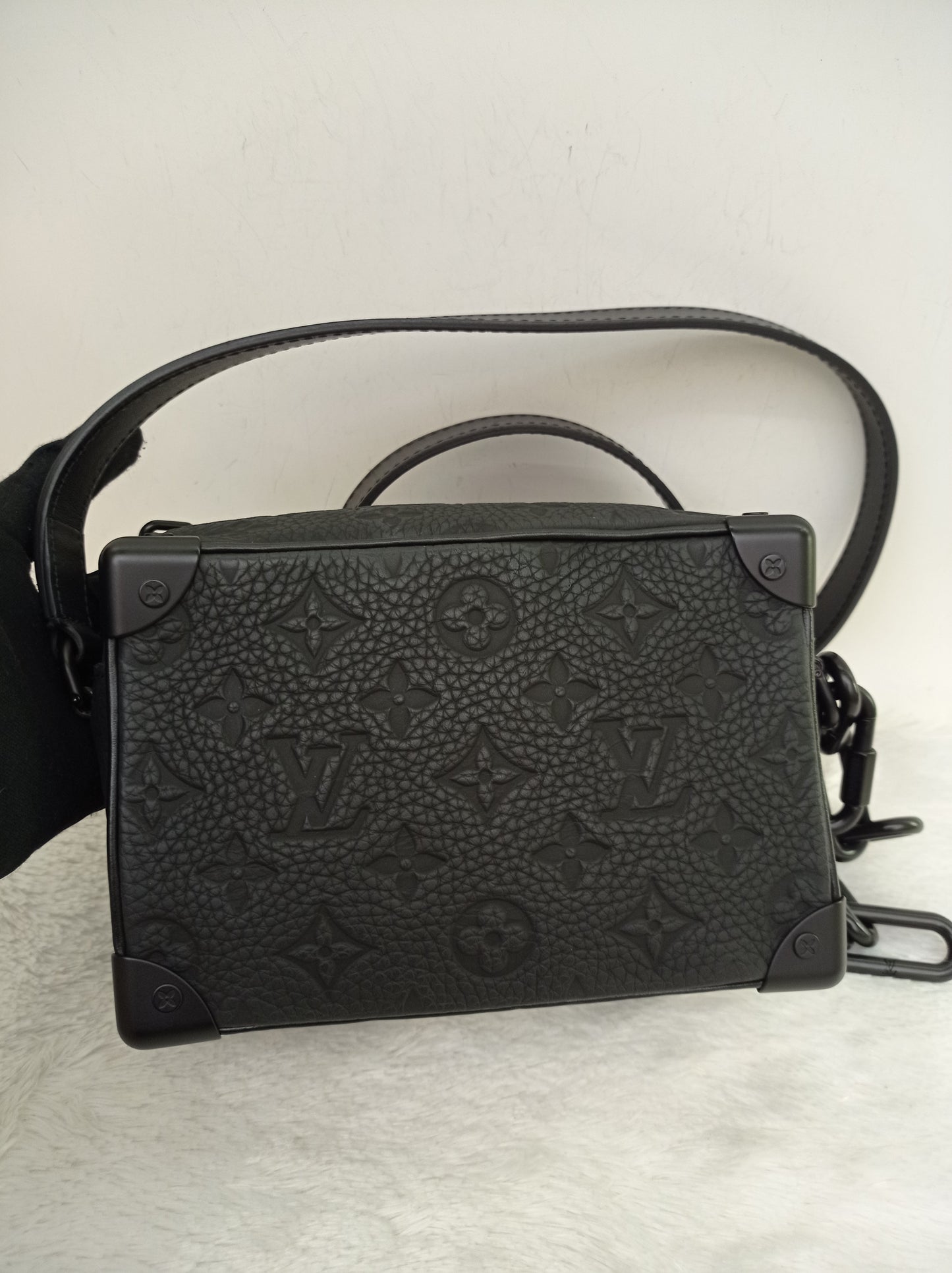 LV Mini Side Trunk Taurillon Monogram Noir 2021 (CHIP)