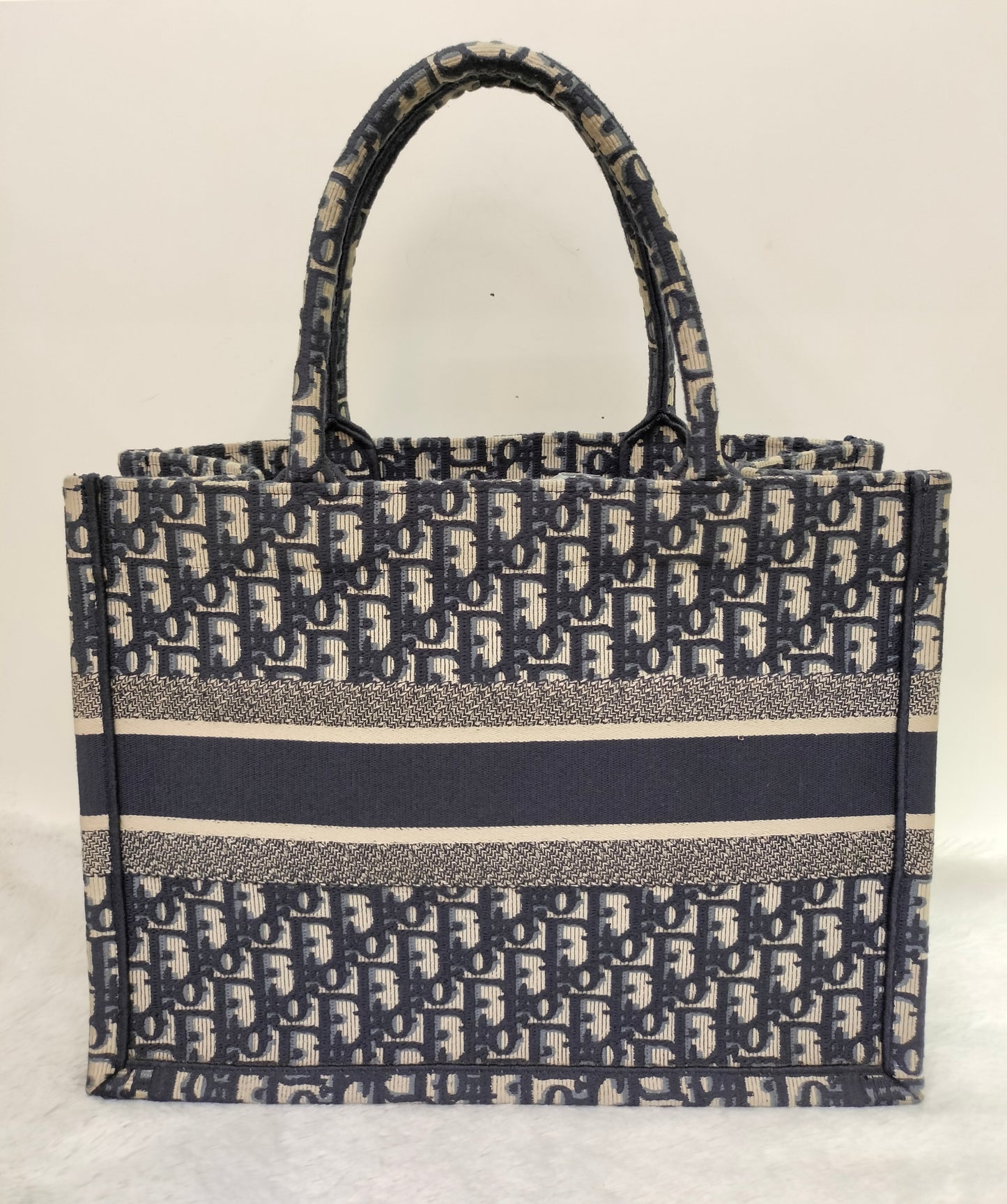 Dior Tote Book Medium Oblique Navy 2018