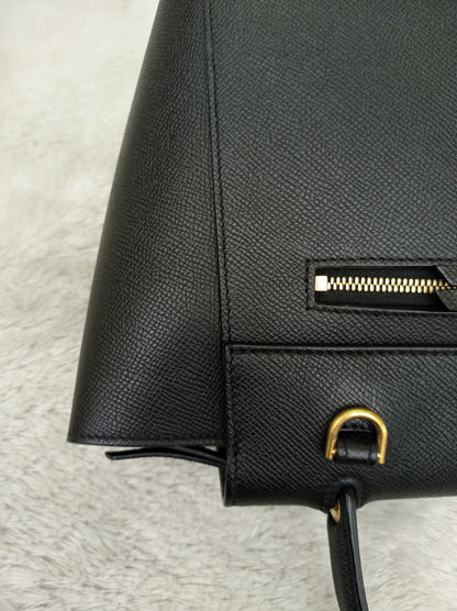 Celine Micro Belt Grained Black GHW 2017