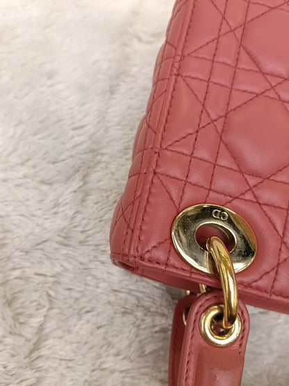 Lady Dior Mini Lamb Pink GHW 2019