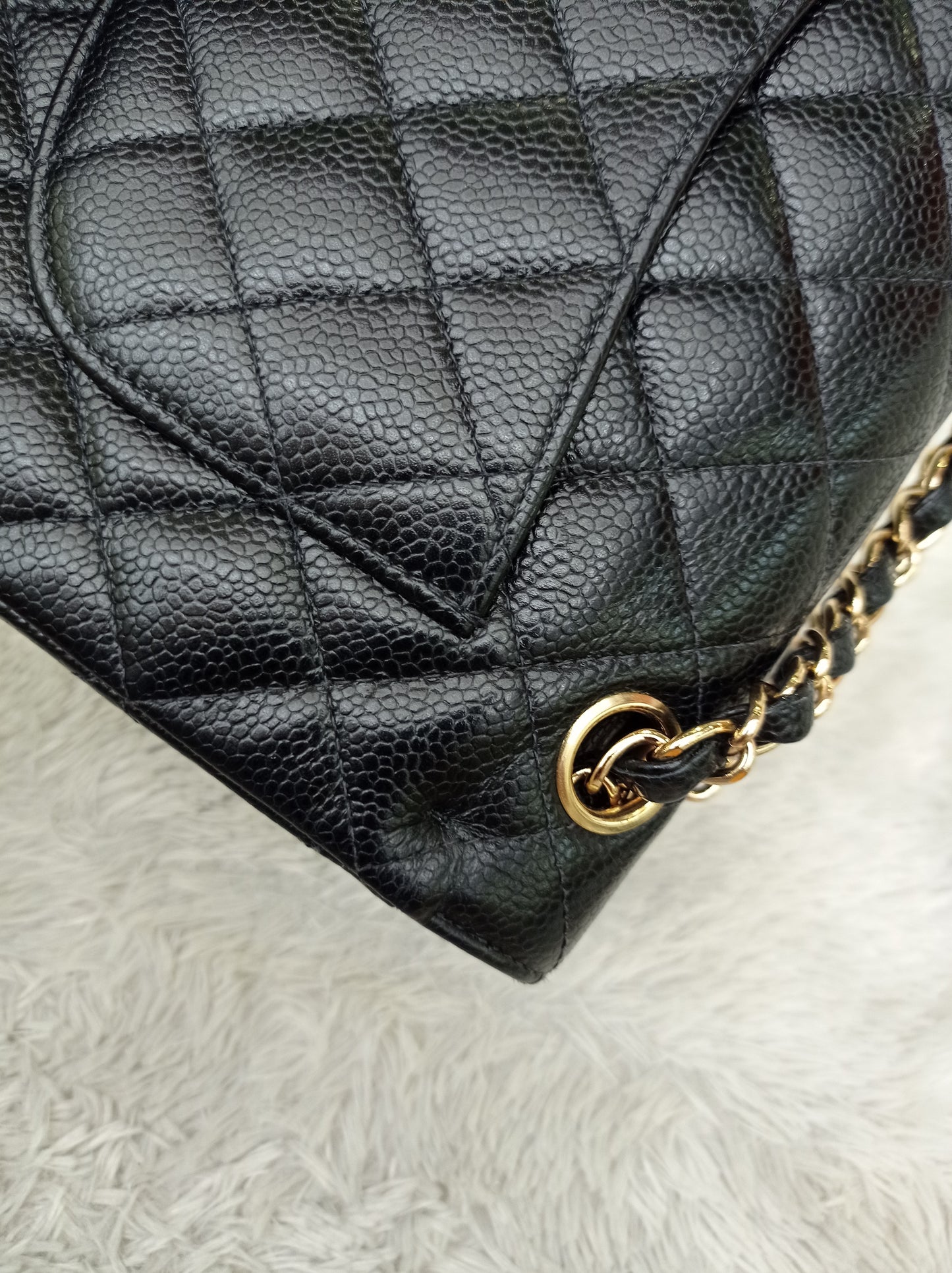 Chanel Small Caviar Black GHW DF #9