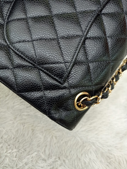 Chanel Small Caviar Black GHW DF #9