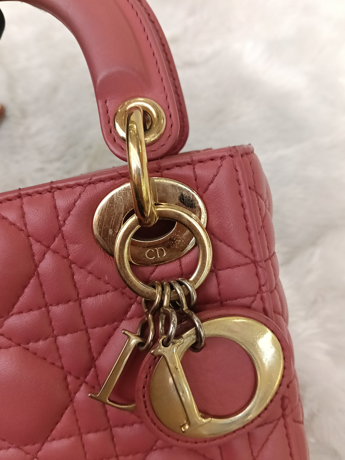 Lady Dior Mini Lamb Pink GHW 2019