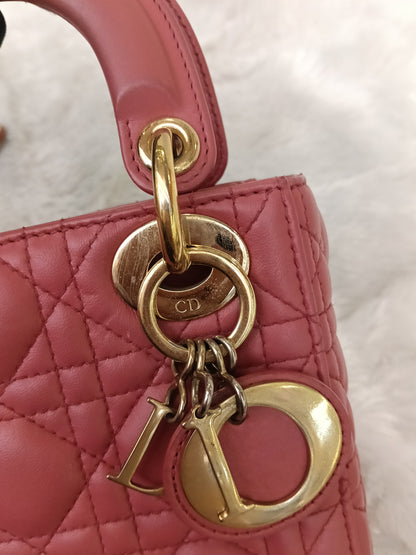Lady Dior Mini Lamb Pink GHW 2019
