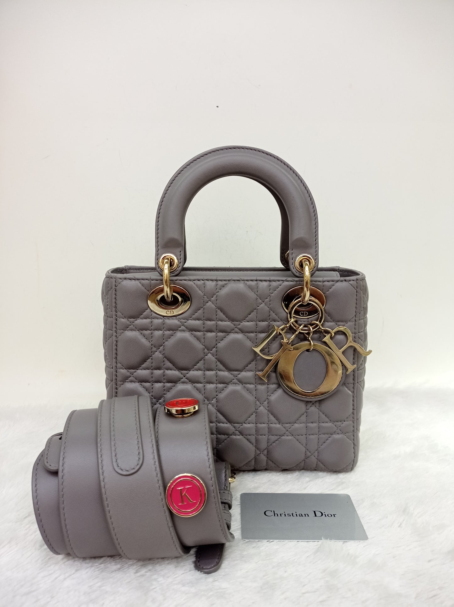 Lady Dior Small Lamb Grey GHW 2019