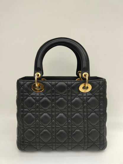 Lady Dior Medium Lamb Black GHW 2014