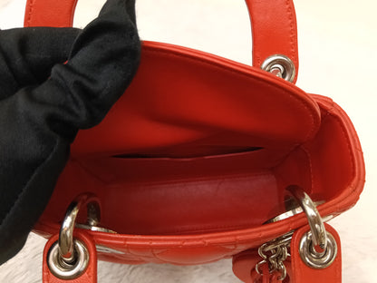 Lady Dior Micro Lamb Red SHW 2017