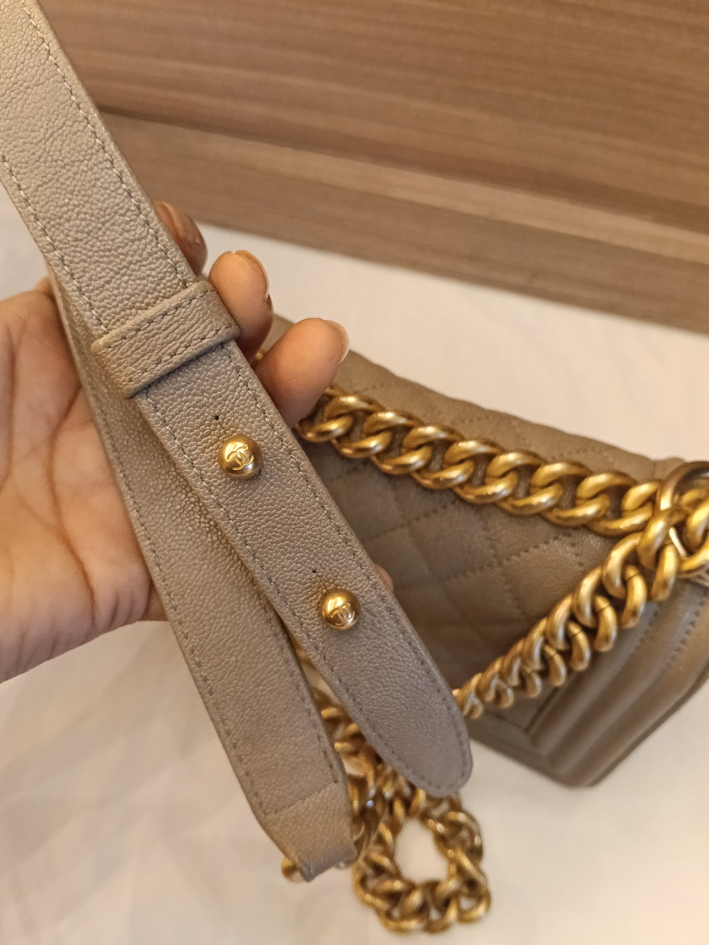 Chanel Boy 20 Caviar Taupe GHW #27