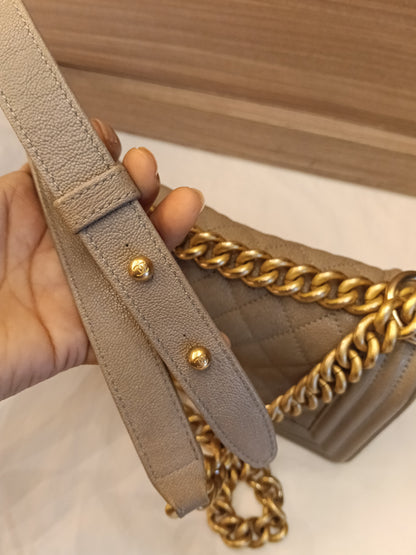 Chanel Boy 20 Caviar Taupe GHW #27