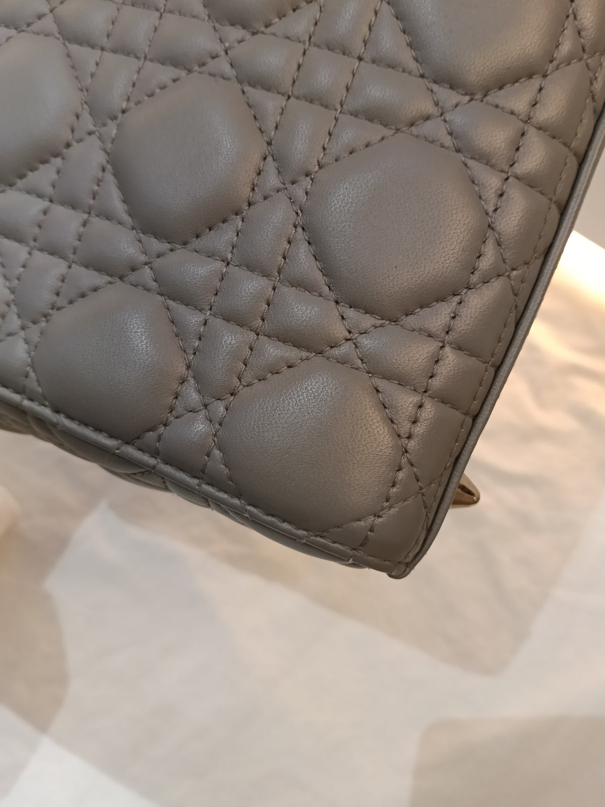 Lady Dior Small Lamb Grey GHW 2019