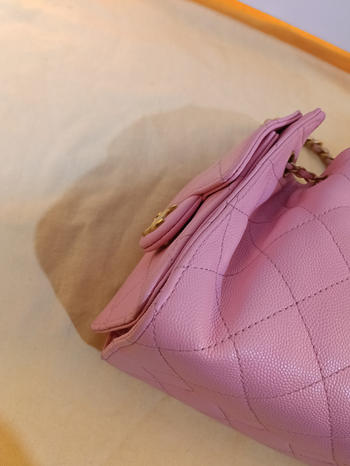 Chanel C25 Mini Caviar Pink Barbie GHW (CHIP)