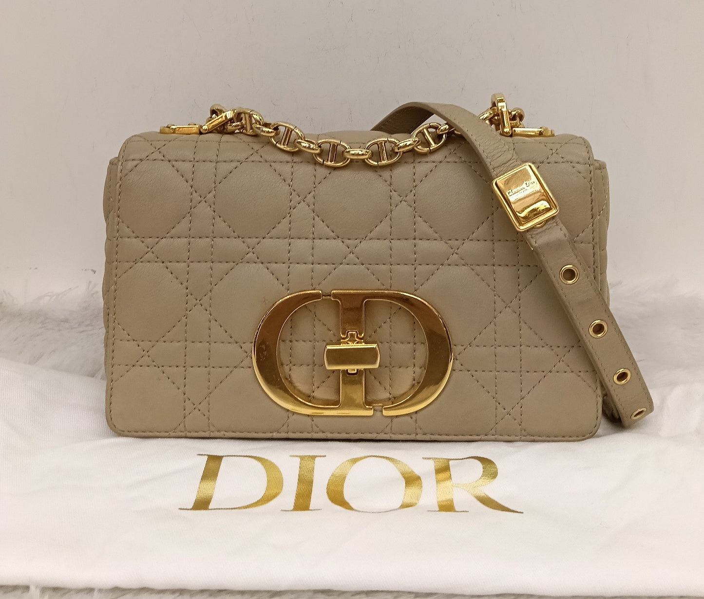 Dior Caro Small Beige GHW 2020