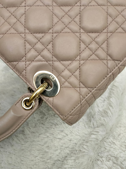 Lady Dior Small Lamb Taupe GHW 2018