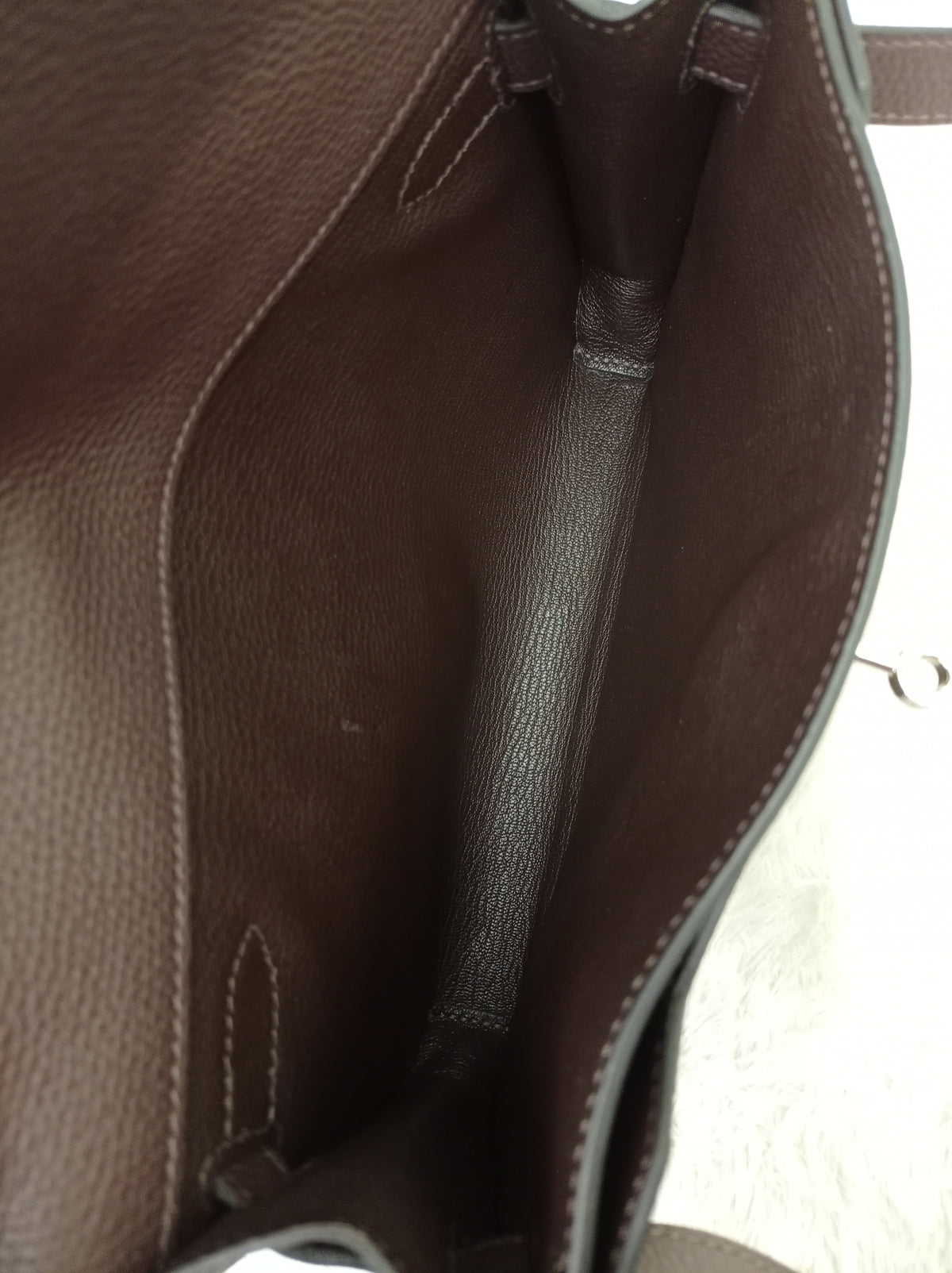 Hermes Kelly Depeche Pochette 25 Togo Ebene PHW #Y