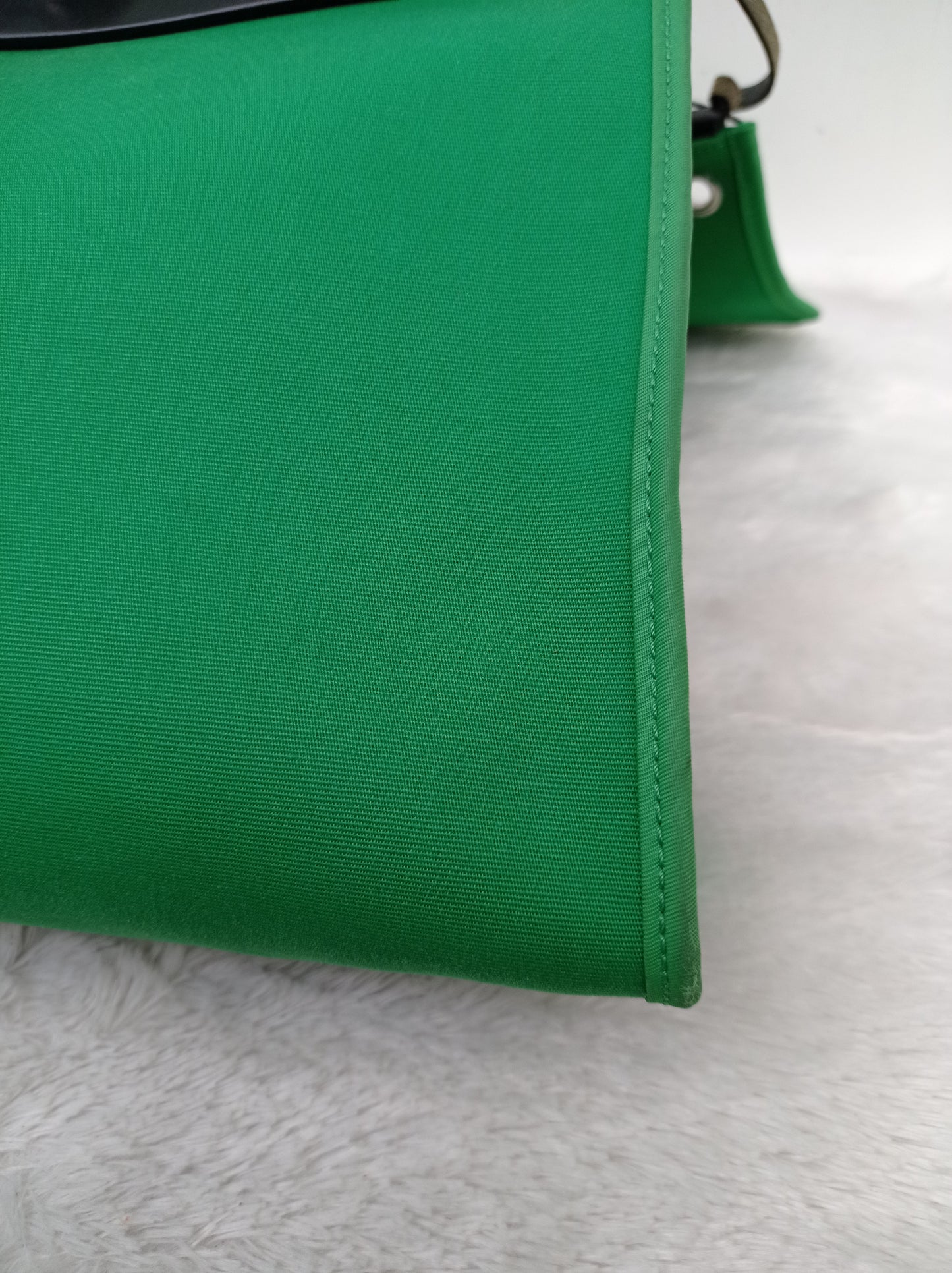 HB31 Zip Toile Vert Cactus Flap Black PHW #D