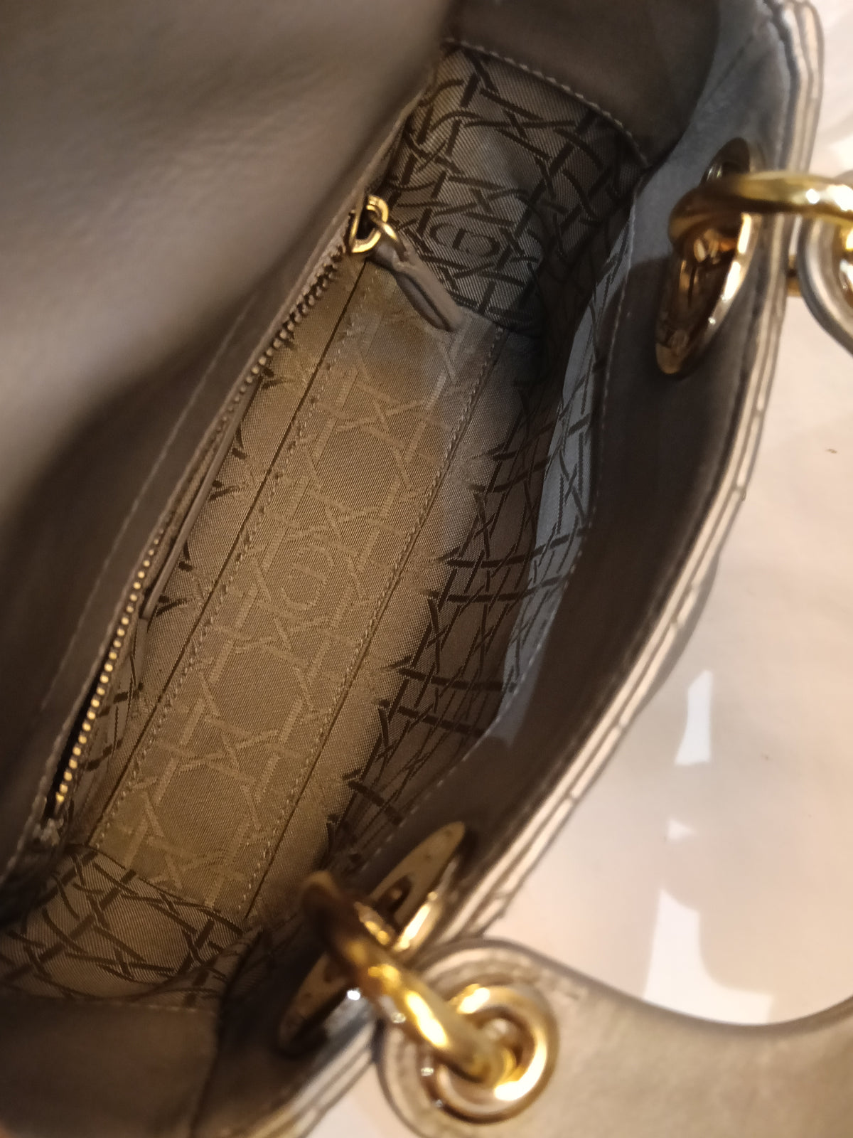 Lady Dior Mini Lamb Silver GHW 2016