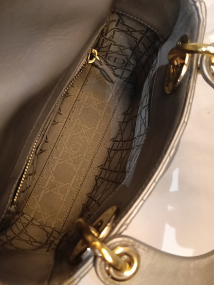 Lady Dior Mini Lamb Silver GHW 2016