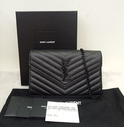 YsL WOC 22 Monogramme Chevron Grained All Black 2022
