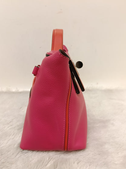 Hermes 2424 Mini Evercolour Swift Rose Mexico Rouge De Coeur PHW #Z